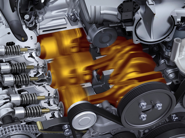 Darstellung eines Motors in Bewegung