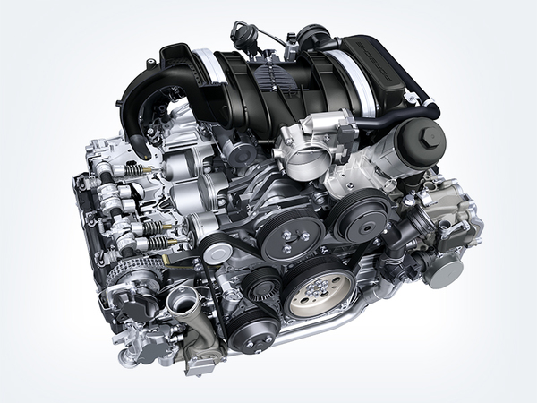 Gerenderter Darstellung eines Porschemotors