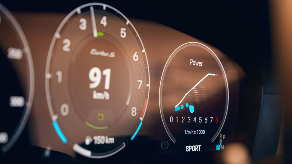 Amarturendisplay des 911 Turbo S